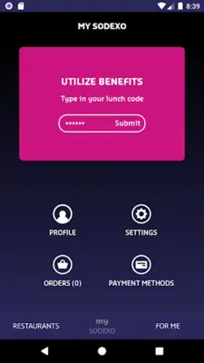 MySodexo android App screenshot 0