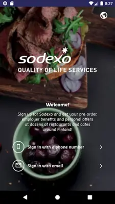 MySodexo android App screenshot 1